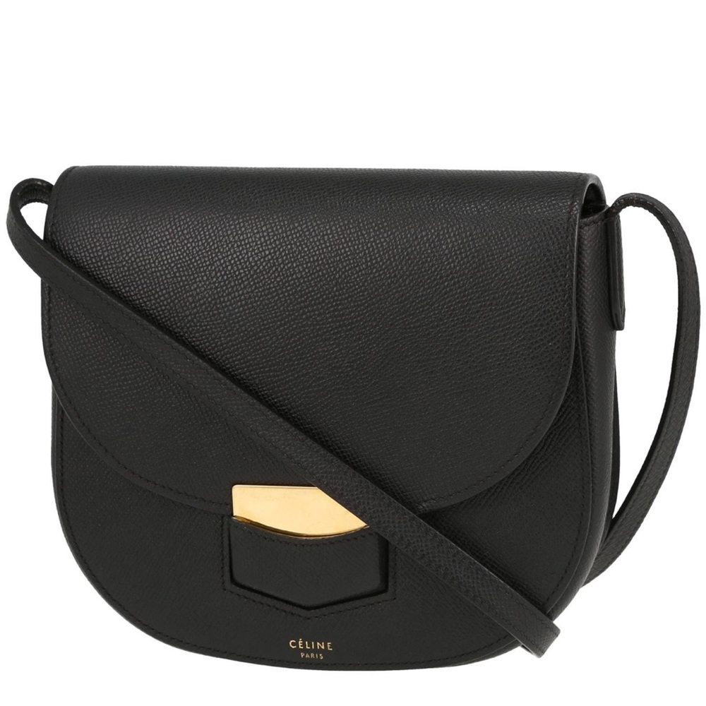 Celine Trotteur Crossbody | Black | Crossgrain Leather